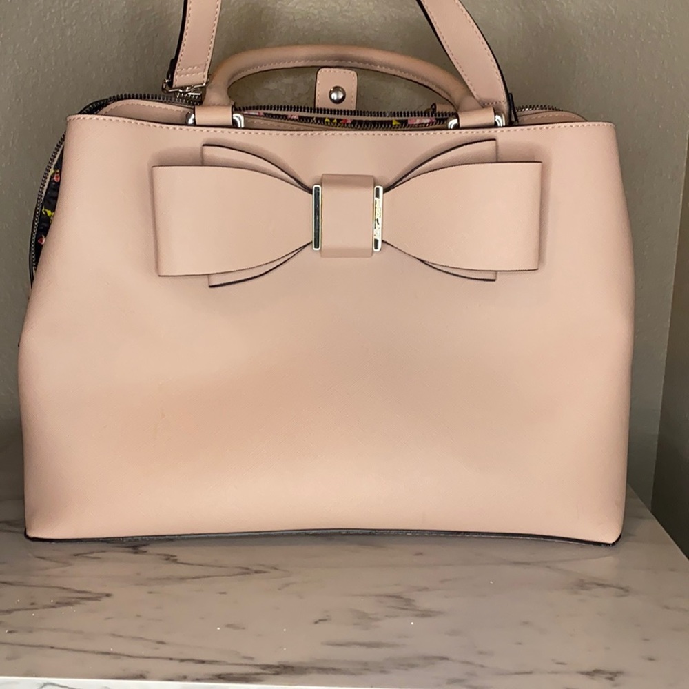 Betsey Johnson Pink Tote Bag with Bow